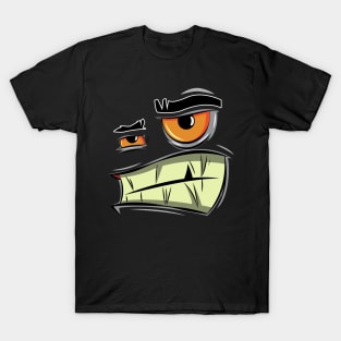 Angry Monster Face Funny Halloween Simple Costume T-Shirt